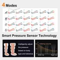 Air Compression Therapy System, Rechargeable Leg Massager, Dynamic Leg Compression Recovery Boots for Fast Recovery and Improved Circulation for Athletes (6 Chamber- L)