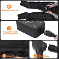 Air Compression Therapy System, Rechargeable Leg Massager, Dynamic Leg Compression Recovery Boots for Fast Recovery and Improved Circulation for Athletes (6 Chamber- L)