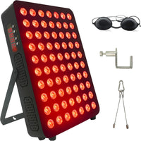 Red Light Therapy, 70 Dual Chip Red Light Therapy Panel Clinical Grade LED Device with Timer, Ideal for Body, Face, Recovery, Improve Sleep, Skin Health, 350W(Black)