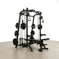 Home Gym Smith Machine Cable Crossover Weightlifting Sports Training — Studio Shot