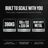 Smith Machine Cable Crossover Built for Strength Training, 390KG Weight Stack, Multi-Function Design, Home Gym — Results & Stats
