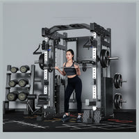 Smith Machine Cable Crossover Built for Strength Training, 390KG Weight Stack, Multi-Function Design, Home Gym
